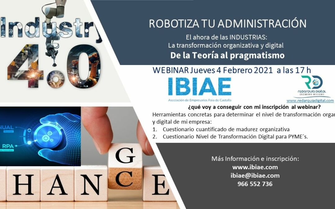 Webinar de Luz Fabregat en IBIAE Asociación de Empresarios – Robotiza tu Administración
